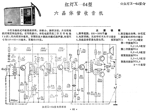 Hongdeng 红灯 X-64; A 规定 provisional - (ID = 814469) Radio