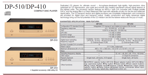 Compact Disc Player DP-410; Accuphase Laboratory (ID = 2083437) R-Player