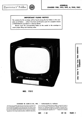 121DX12 Ch= 19C1; Admiral brand (ID = 3182121) Télévision