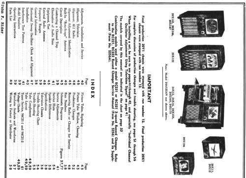 20X11 Ch= 20X1; Admiral brand (ID = 748106) Television