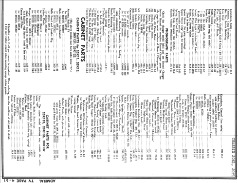 20X11 Ch= 20X1; Admiral brand (ID = 748138) Television