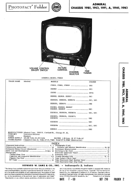 221DX16A Ch= 19C1; Admiral brand (ID = 3182855) Televisión