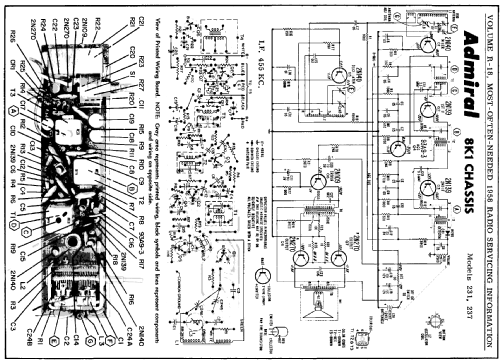 237 Ch= 8K1; Admiral brand (ID = 136868) Radio