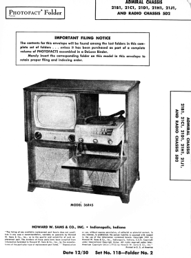 26X66A Ch= 21D1; Admiral brand (ID = 2812275) Televisión
