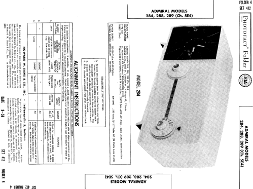 288 Ch= 5E4; Admiral brand (ID = 783562) Radio