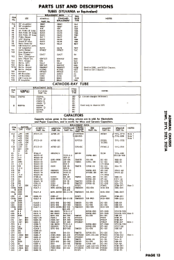 321M25 Ch= 21Y1 Runs 1 thru 26; Admiral brand (ID = 3083648) Télévision