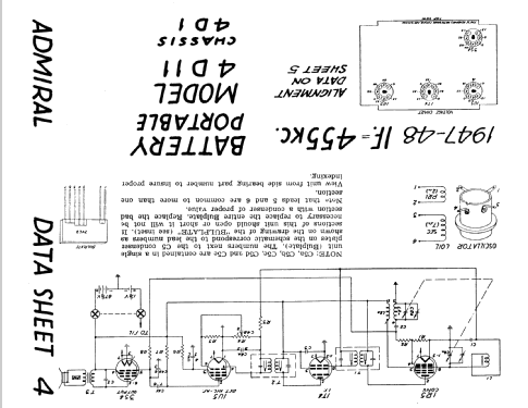 4D11 Ch= 4D1; Admiral brand (ID = 192557) Radio