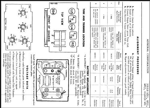 4D11 Ch= 4D1; Admiral brand (ID = 321781) Radio