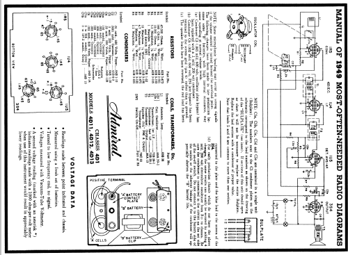 4D11 Ch= 4D1; Admiral brand (ID = 92782) Radio