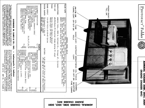 4H116A, 4H116B Ch= 30B1, 30C1, 30D1, 4H1; Admiral brand (ID = 1434394) TV-Radio