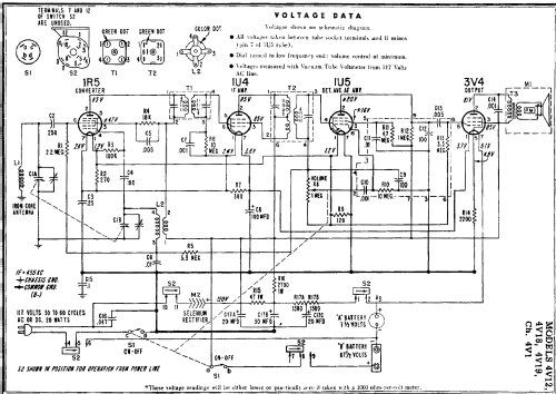 4V12 Ch= 4V1; Admiral brand (ID = 193558) Radio