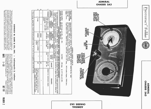 5A32/12 Ch= 5A3; Admiral brand (ID = 481305) Radio