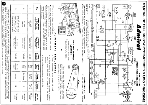 5D32 Ch= 5D3; Admiral brand (ID = 124222) Radio