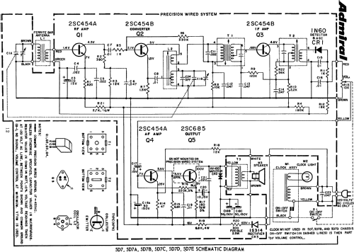 Ch= 5D7; Admiral brand (ID = 205354) Radio