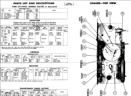 5E38 Ch= 5E3; Admiral brand (ID = 303131) Radio
