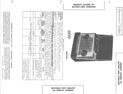 5F11 Ch= 5F1; Admiral brand (ID = 1505101) Radio