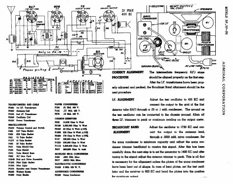 5F-PH ; Admiral brand (ID = 308239) Radio