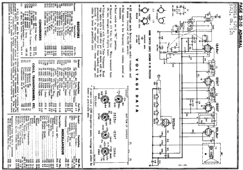 5J12 Ch= 5J1; Admiral brand (ID = 163328) Radio