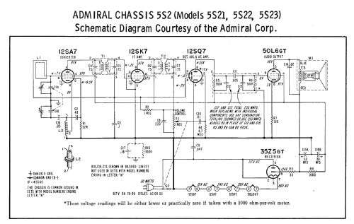 5S21 Ch= 5S2; Admiral brand (ID = 2462075) Radio