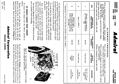 5T34 Ch= 5T3; Admiral brand (ID = 1119686) Radio