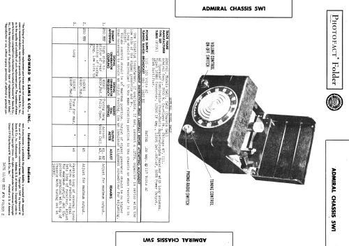 5W12 Ch= 5W1; Admiral brand (ID = 352313) Radio