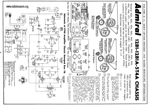 632 Ch= 12B1; Admiral brand (ID = 61612) Radio