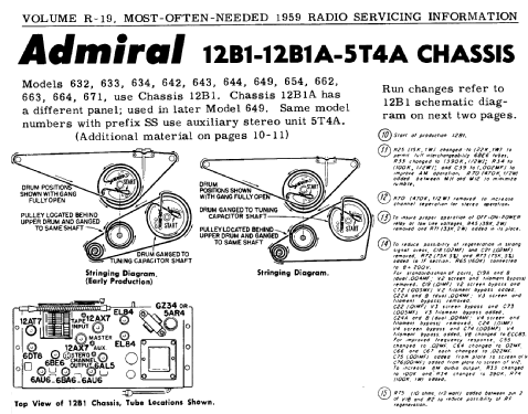 649 Ch= 12B1A; Admiral brand (ID = 460071) Radio