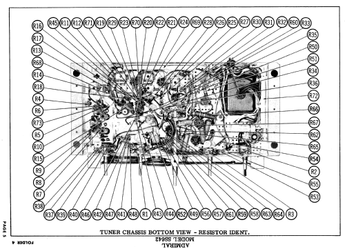 664 Ch= 12B1 + 5T4A; Admiral brand (ID = 648400) Radio