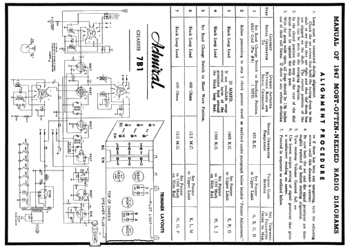 6 RT 44 Ch = 7 B 1; Admiral brand (ID = 84847) Radio