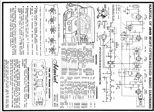 6C11 Ch= 6C1; Admiral brand (ID = 92785) Radio