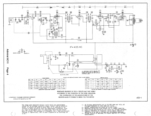 6C11 Ch= 6C1; Admiral brand (ID = 1454942) Radio