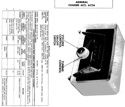 6C22A Ch= 6C2A; Admiral brand (ID = 303151) Radio