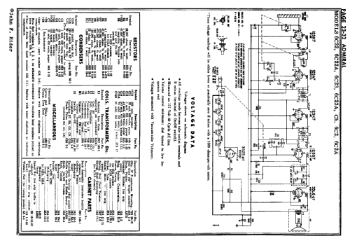 6C23A Ch= 6C2A; Admiral brand (ID = 62211) Radio