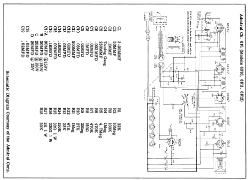 6F11 Ch= 6F1; Admiral brand (ID = 2472091) Radio