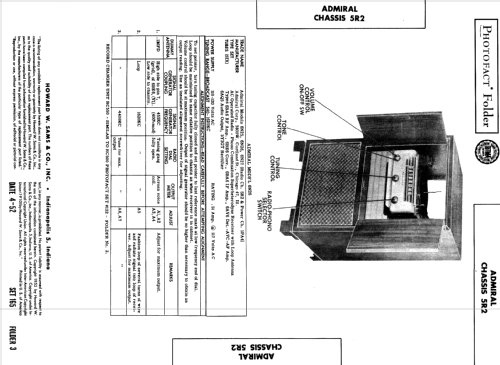 6N26 Ch= 5R2; Admiral brand (ID = 360520) Radio