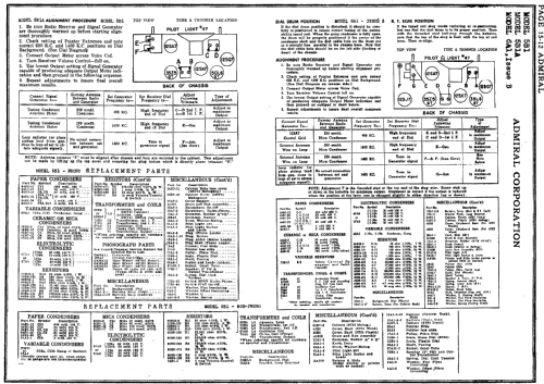 6RT41A Ch= 5B1A; Admiral brand (ID = 116866) Radio