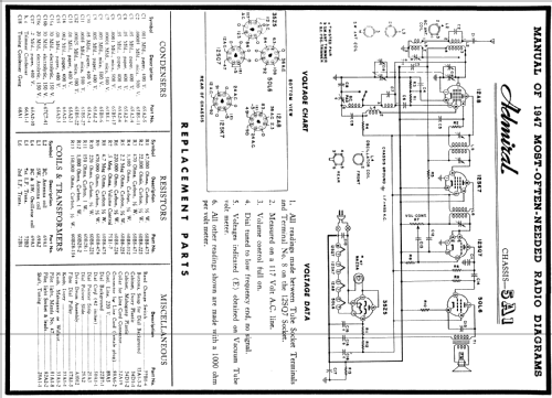 6T01 Ch= 5A1; Admiral brand (ID = 84851) Radio