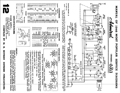 6T01 Ch= 6A1; Admiral brand (ID = 316337) Radio