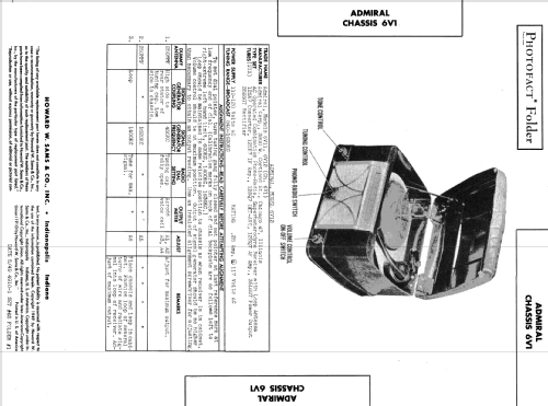 6V12 Ch= 6V1; Admiral brand (ID = 353773) Radio