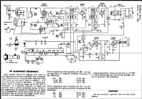 6W11 Ch= 6W1; Admiral brand (ID = 261147) Radio