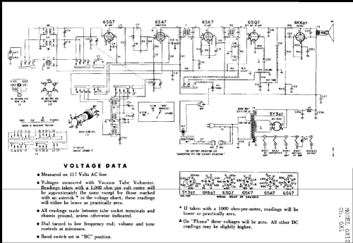 6X12 Ch= 6X1; Admiral brand (ID = 220741) Radio