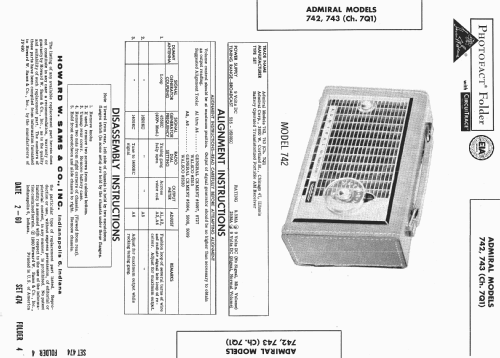 743 Ch= 7Q1; Admiral brand (ID = 481411) Radio