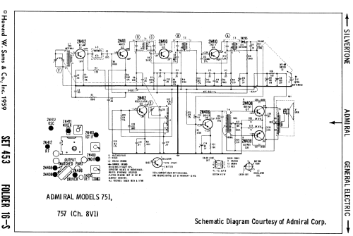 757 Ch= 8V1; Admiral brand (ID = 602562) Radio