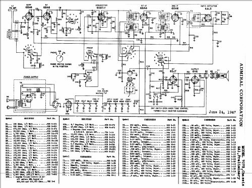 7 C 73 Ch= 9A1; Admiral brand (ID = 314856) Radio