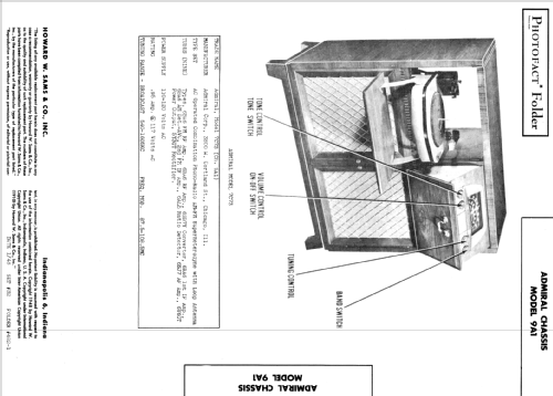 7 C 73 Ch= 9A1; Admiral brand (ID = 357267) Radio