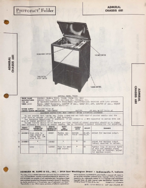 7C60 Ch= 6B1; Admiral brand (ID = 2918406) Radio