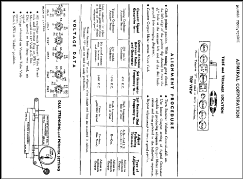 7C60B Ch= 6B1; Admiral brand (ID = 371550) Radio