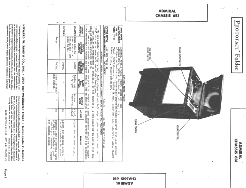 7C60W Ch= 6B1; Admiral brand (ID = 1412940) Radio