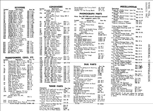 7C64 Ch= 8B1; Admiral brand (ID = 314885) Radio