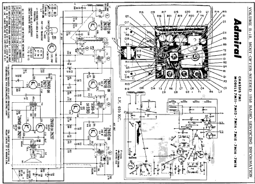 7M11 Ch= 7M1; Admiral brand (ID = 136656) Radio